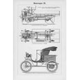 thumbnail image 2 of CAD Designs 23x32 White Modern Wood Framed Museum Art Print Titled - Industrial Motorcar, 2 of 4