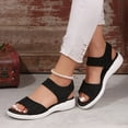 thumbnail image 5 of Pandaie Walking Sandals Women Arch Support Hiking Sport Shoes Mesh Breathable Athletic Memory Foam Summer Slip on Sneakers Black Size 6, 5 of 9