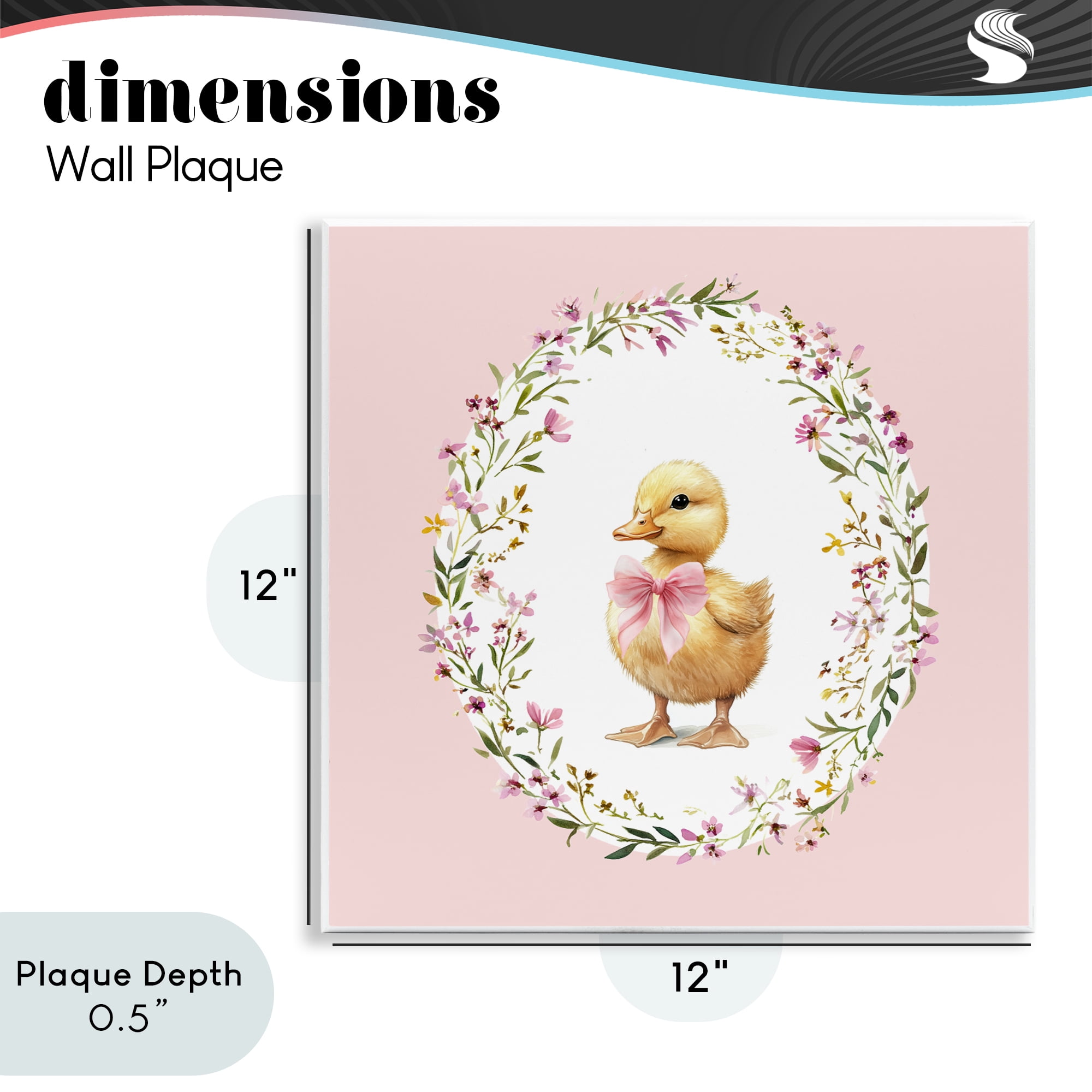 Stupell Industries Blush Pink Duckling Wall Plaque Art, design by Christine Simpson Art