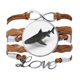 thumbnail image 1 of Pulsera de cuero Negro trenzado pulsera de cuerda de amor Unbranded M, 1 of 3