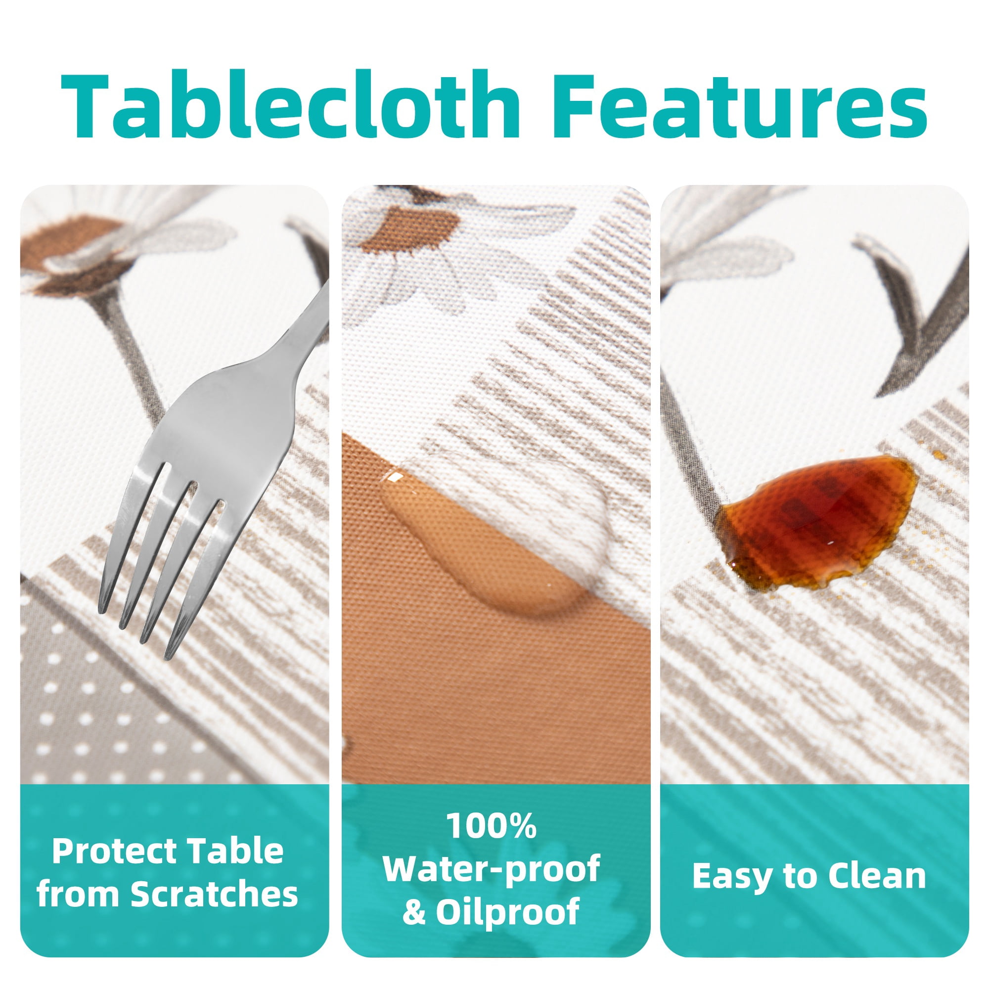 Ray Star 52x90 Christmas Tablecloth Disposable Tablecloth Snowman Halloween Vinyl Tablecloth with Flannel Backing
