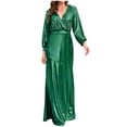 thumbnail image 1 of Pompotops Robe Sans Manches Unie pour Femmes, Robe Aguichant à Col en V en Solde, 1 of 5