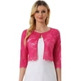thumbnail image 1 of Dde San Patricio Cárdigan Elegante De Bolero De ManLarTop De Encaje Floral Transparente PaMujer RoCaliente L, 1 of 5