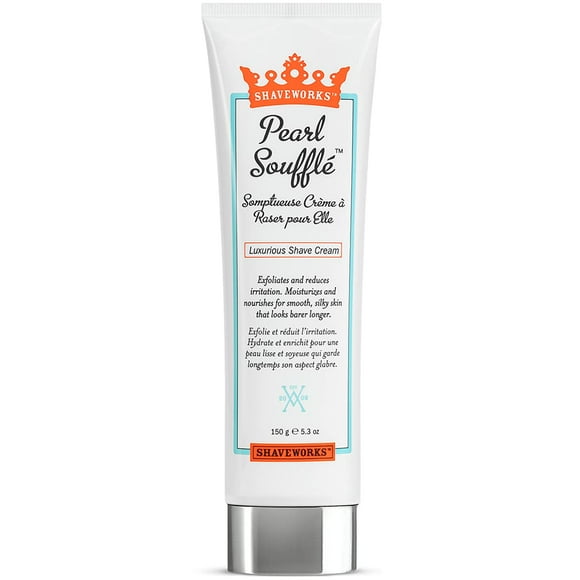 Shaveworks Pearl Souffle Shave Cream, 5.3 Oz, Lavender Infused Shave Cream, Exfoliates, Moisurizes, Reduces Irritation, and Soothes Skin While Minimizing Future Hair Growth