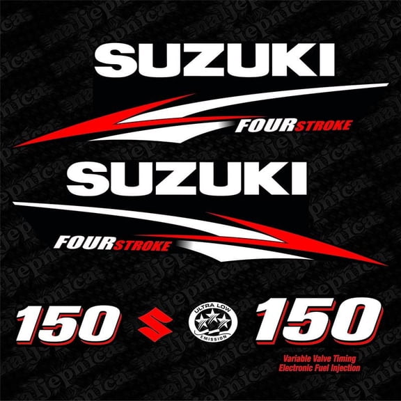 411 Decals Replacement for Suzuki 150 Four Stroke Outboard (2010) Decal (Sticker) Set