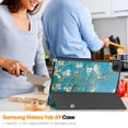 thumbnail image 3 of ELEHOLD Leather Protective Case for Samsung Galaxy Tab A9 2023 Adjustable Kickstand Magnetic Trifold Folio Slim Shockproof Case for Samsung Galaxy Tab A9 8.7 Inch Tablet,Blossom, 3 of 9