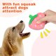 thumbnail image 5 of 2 uds juguetes de peluche chirriantes para perros, juguetes suaves con forma de fresa para masticar perros, juguetes suaves para limpieza de dentición de cachorros, 5 of 8