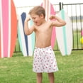thumbnail image 4 of FORMRS Boys Swim Trunks Quick Dry Mesh Lining Beach Boardshorts, Sizes XS-XL, Pink Polka Dots, 4 of 7