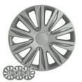 thumbnail image 1 of Ensemble de Couvre-Roues, Ensemble d'Enjoliveurs de 16 Pouces de 4 Capuchons de Moyeu Automobiles avec Anneaux de Retenue Universels à Clipser, Couvre-Jantes en Plastique ABS Monotone Argenté pour Toutes les Marques, Modèles (SG-5083-B-16), 1 of 7