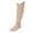 Beige, variant on -High Boots Women's Long Warm Round Thick Sole Autumn Style Boots