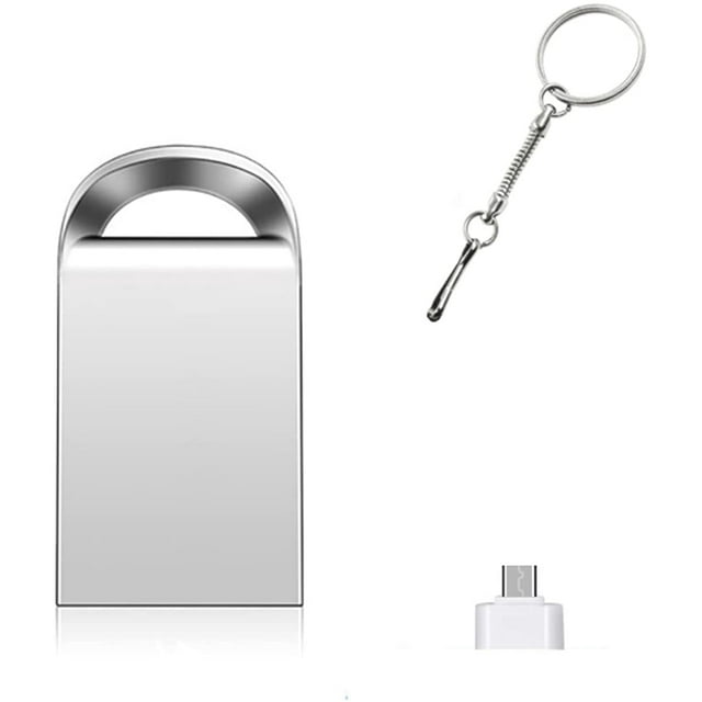 Clés USB, 8/16/32/64 Go Mini USB 3.0 Haute Vitesse Grande Mémoire Ordinateur U Disque Flash Argent 8 Go