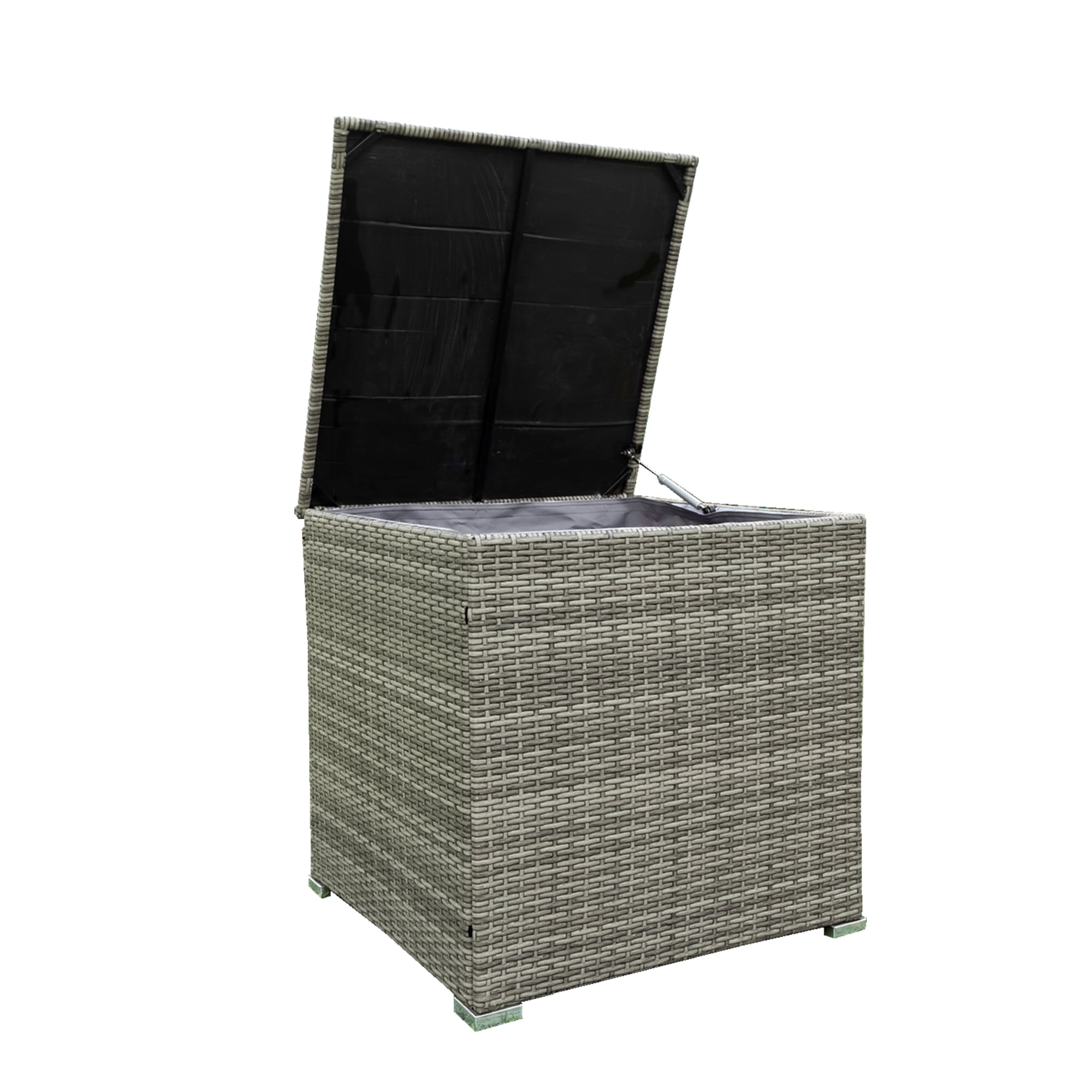 Highsound 4 Pcs Patio Rattan Wicker Furniture set, Outdoor All-Weather PE Wicker Conversation Set with Coffee Table