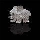 thumbnail image 2 of Accesorios de coche para mujer, ambientador de cristal para coche, elegante decoración interior para coche con almohadillas de repuesto, 100 % hecho a mano, fácil de limpiar, elefante plateado oso de fresa Electrónica, 2 of 5