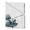 thumbnail image 2 of Saying Soft Flannel Fleece Blanket, Vintage Airplane with Typography Aviation and Adventure Theme Print, Cozy Plush for Indoor and Outdoor Use, 60" x 80", Dark Petrol Blue and White, by Ambesonne, 2 of 5