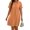 Orange, variant on tasrioml Women A-Line Dress V-Neck Lapel Short Sleeve Solid Color Summer Dress Loose Fit Lightweight Casual Dress