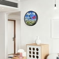 thumbnail image 6 of Voice Activated Clock with Glow Light 12 Inch Large Silent Wall Clock Battery Operated for Home Decor Colorful Field Of Wildflowers, 6 of 8