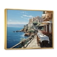 thumbnail image 2 of Designart "Coast Romance Italy Amalfi wall art" Nautical & Beach Floater Framed Canvas Print, 2 of 7