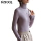 thumbnail image 2 of Camisas de manga larga con cuello alto para mujer, jerséis casuales ajustados y ajustados, camisetas con capas, 2 of 6
