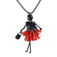 thumbnail image 1 of Girl Decorative Necklace Long Cartoon Crystal Necklace Simple Funny Pendant Chain for Woman (Red), 1 of 4