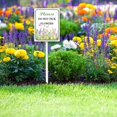thumbnail image 4 of Eveokoki Please Do Not Pick Flowers Thank You Aluminum ​Yard Sign With Metal Stake For Garden Farm Decor Lawn Sign Stand Tin Sign Wildflowers Butterfly Garden Sign Outdoor 6x4.6 Inches, 4 of 6