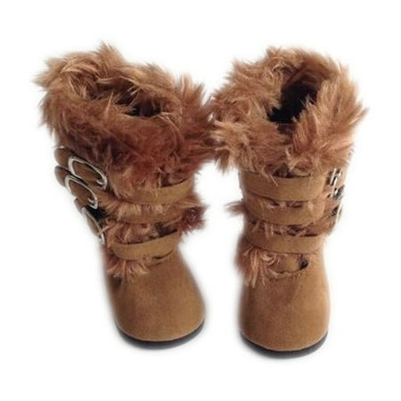 My Brittany's Brown Fur Boots For American Girl Dolls and My Life as Dolls