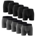 thumbnail image 4 of 10PK Performance Mens Boxer Briefs Polyester Underwear Size Small M Large XL XXL, 4 of 11