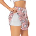 thumbnail image 1 of Balery Girl Rabbit Pantalones cortos deportivos para mujer con forro y dos bolsillos, elásticos, para entrenamiento, gimnasio, yoga-Medium, 1 of 7