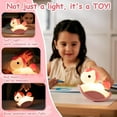 thumbnail image 5 of MYKOMI Unicorn Night Lights for Kids Bedroom, LED Squishy Unicorn Lamp with Wobbling Amusement, Silicone Dimmable Nursery Nightlight, Rechargeable Bedside Touch Lamp with 30min Timer, 5 of 5