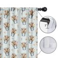 thumbnail image 4 of Blackout Kids Curtains,Blue Highland Cow Bucket Flower Pattern Childrens Insulated Curtains Set Of 2,Bedroom Essentials,Toddler Room Decor 42"x54", 4 of 5