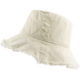 thumbnail image 3 of CoCopeaunts Women's Bucket Hat Summer Simple Casual Vintage Frayed Brim Bucket Cap Foldable Comfort Fisherman Hat for Men, 3 of 8