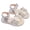 Beige, variant on Owordtank Kids Closed-Toe Glitter Sandals, Adjustable Ankle Strap Non-Slip Summer Beach Shoes
