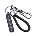 thumbnail image 3 of ruzhgo Car Key Keyring Anti-lost Car Phone Number Steel Buckle Keychain with Braided Rope, Pink Rope, Silver Buckle No.01, 3 of 6