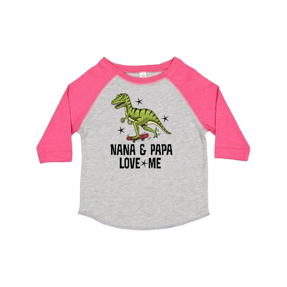 Inktastic Nana and Papa Love Me Dinosaur Grandson Boys Toddler T-Shirt