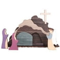 thumbnail image 2 of KOYPTL Empty Tomb Easter Scene and Cross Decoration Wooden Easter Resurrection Scene Cross Jesus Tomb Tray Set Jesus Nativity Scene Decor for Religious Home Office Tabletop Easter Gifts for Christian, 2 of 7