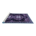 thumbnail image 2 of Ahgly Company Machine Washable Indoor Round Persian Blue Traditional Area Rugs, 4' Round, 2 of 4