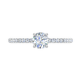 thumbnail image 3 of 1/2 Carat Prong Set Diamond Engagement Ring Band in 14K White Gold (Ring Size 4), 3 of 4