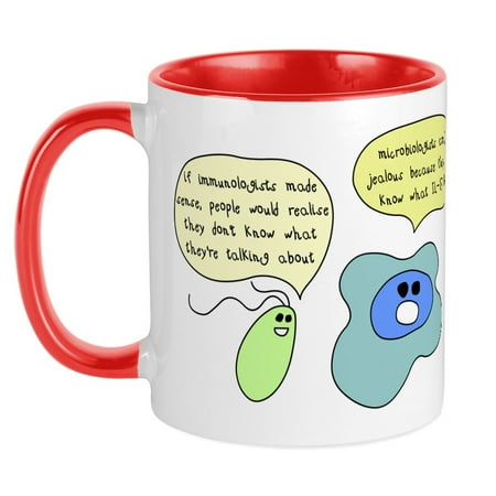 

CafePress - Microbiology Vs Immunology Mug - Ceramic Coffee Tea Novelty Mug Cup 11 oz