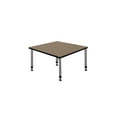 thumbnail image 5 of Regency Kee 36 in. Square Height Adjustable Classroom Activity Table- Noble Oak Top & Grey Base, 5 of 7