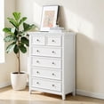 thumbnail image 2 of Tcbosik 6-Drawer Dresser, Modern Chest of Drawers for Closet, Bedroom, Living Room, Space Saving, White, 2 of 9