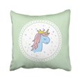 thumbnail image 1 of ABPHQTO Adorable dibujado a mano lindo unicornio Animal bebé hermoso personaje de dibujos animados niño Doodle funda de almohada funda de almohada 50x50 cm, 1 of 1