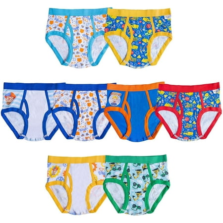

Blippi Boys Underwear - 8-Pack Cotton Toddler/Little Kid/Big Kid Size Briefs Kids