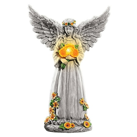 Collections Etc Solar Light Up Angel With Sunflowers Wings Spread Collections Etc Solar Light Up Angel With Sunflowers Wings Spread Garden Statue Com