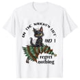 thumbnail image 4 of Camisetas con estampado de gato para mujer, ropa divertida de Navidad para amantes de los gatos, 4 of 5