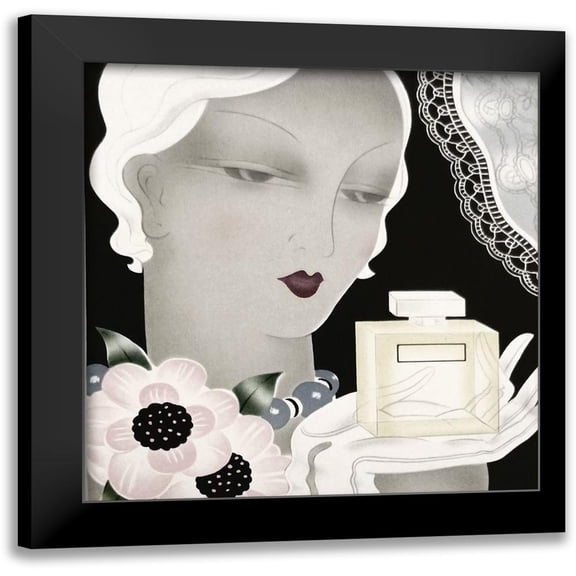 Vintage Apple Collection 12x12 Black Modern Framed Museum Art Print Titled - Art Deco Flapper Color