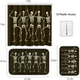 thumbnail image 2 of Halloween Cute Ghosts Bathroom Set with Shower Curtain sets and Rugs and Accessories Orange Pumpkin Skull Candlelight Flower Shower Curtain Set Bathroom Decor 3 Pcs, 2 of 7