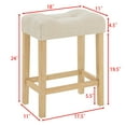 thumbnail image 6 of CQSXDA 4 Piece Bar Table And Chair Set, 59 Inch Dining Table With 3 Upholstered Stools  With Power Outlet  For Home Entertaining, Light Oak, 6 of 10
