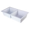 thumbnail image 4 of ALFI brand AB3420UM-W White 34" Undermount Double Bowl Granite Composite Kitchen Sink, 4 of 11