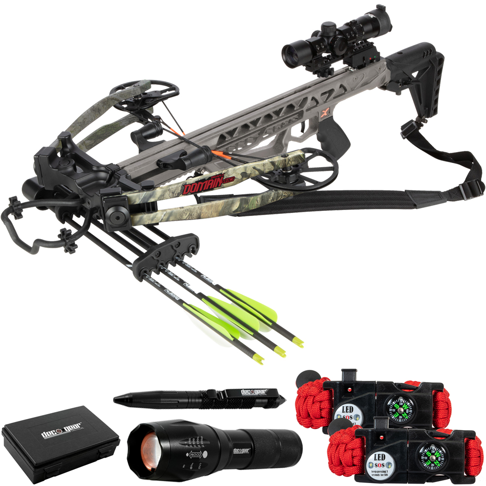 Bear Archery AC96B2B2203 Domain Crossbow ReadyToHunt Kit with Optic