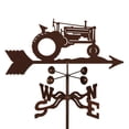 thumbnail image 2 of EZ Vane Classic 1930's Farm Tractor Weathervane — Post Mount, Wind Cups, Antique Copper Finish, Steel with Durable Triple Powder Coating, Handcrafted in USA, 2 of 10
