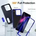 thumbnail image 2 of ELEHOLD for Motorola Moto G Power (2025) Rugged Protective Case Multi Layer Shockproof Hidden Kickstand Hybrid Silicone Hard PC Cover for Motorola Moto G  Power (2025),Darkblue+Royalblue, 2 of 7